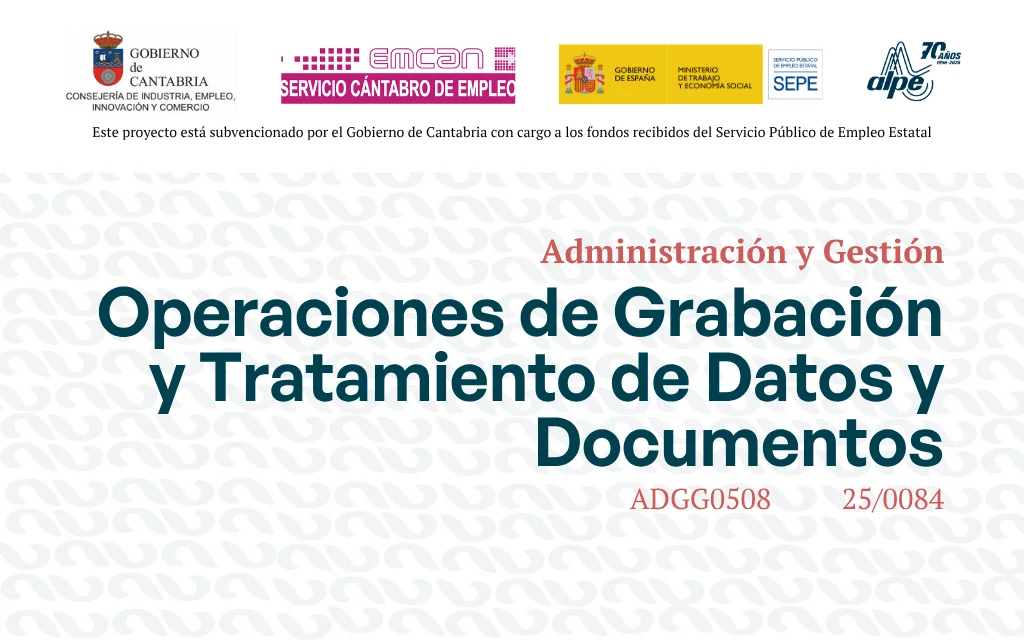 Operaciones de Grabación y Tratamiento de Datos y Documentos