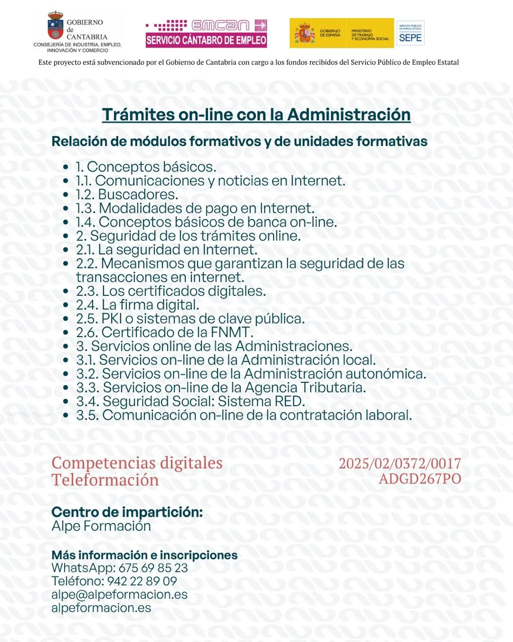 TRAMITES ON-LINE CON LA ADMINISTRACION