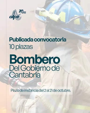 Convocadas 10 plazas de Bombero del Gobierno de Cantabria 2026