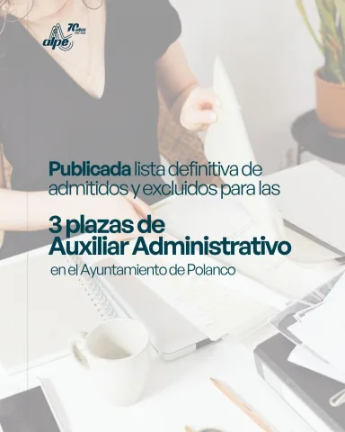 Lista definitiva de Auxiliar Administrativo en el Ayuntamiento de Polanco