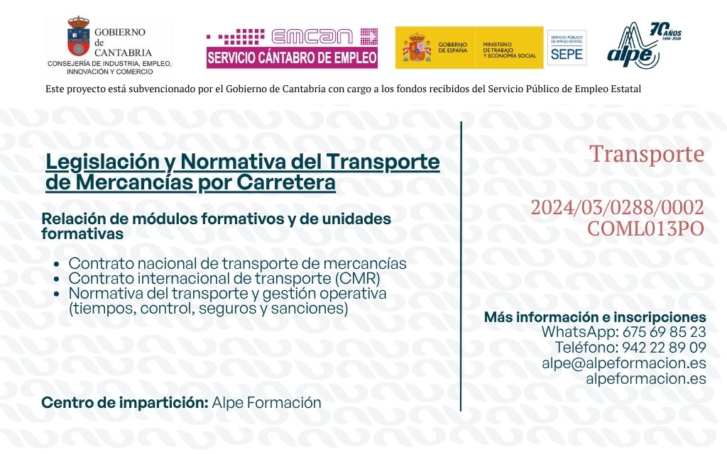Legislación y Normativa del Transporte de Mercancías por Carretera