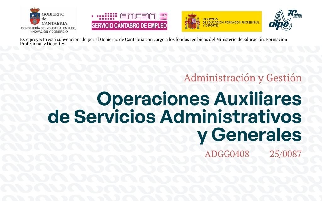 Operaciones Auxiliares de Servicios Administrativos y Generales | Julio 2026