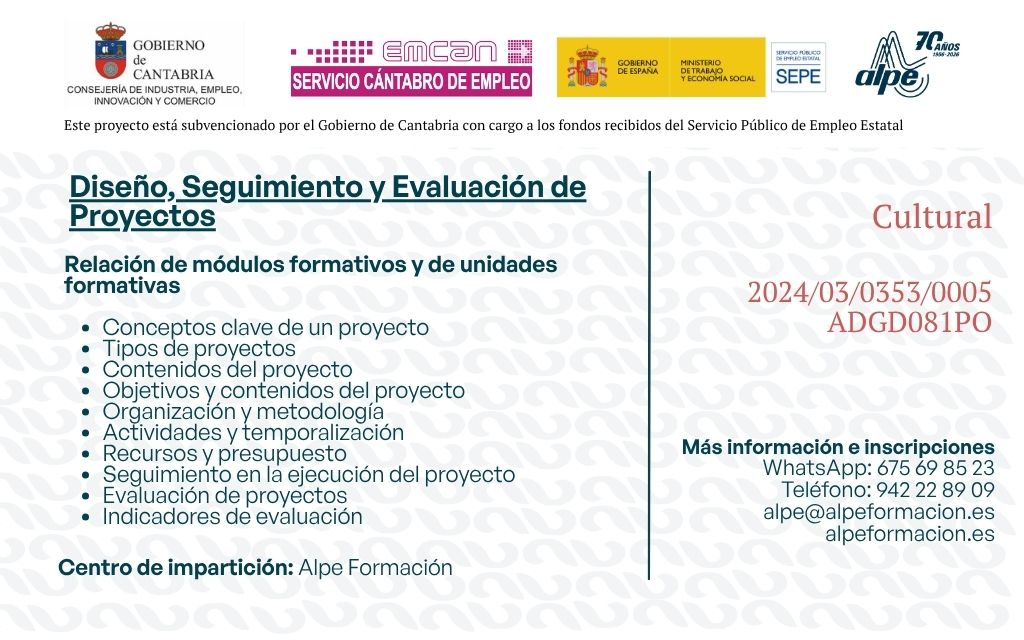 Diseño, Seguimiento y Evaluación de Proyectos