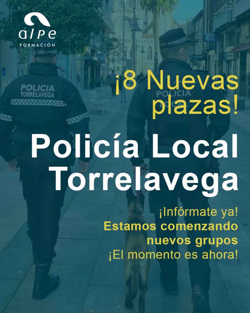 El Ayuntamiento de Torrelavega ha ampliado a 8 el número de plazas convocadas para Policía Local, abriendo nuevas oportunidades para quienes buscan un futuro como funcionario. Las plazas corresponden al subgrupo de titulación C1 y se cubrirán mediante oposición libre.