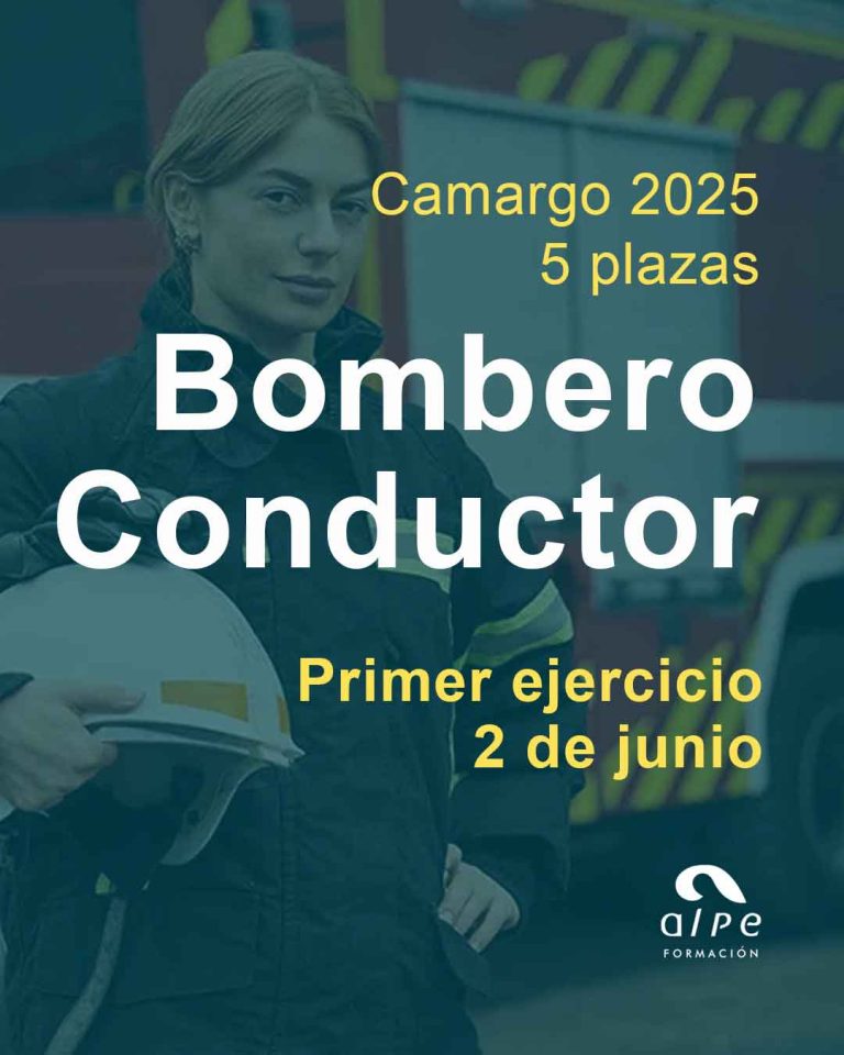 Camargo fija fecha para el primer ejercicio de oposición a Bombero-Conductor