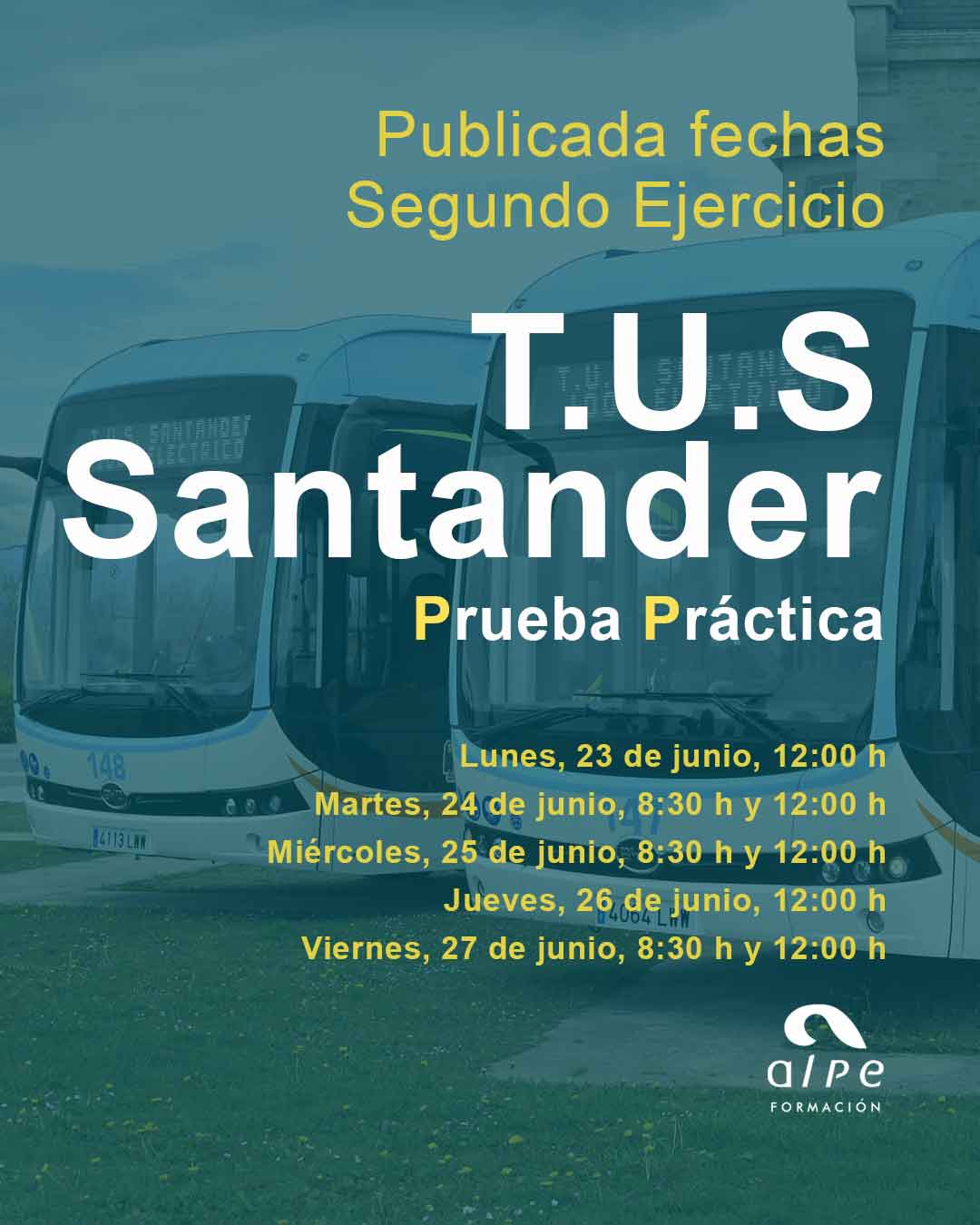 Publicadas fechas del Segundo ejercicio práctico TUS Santander