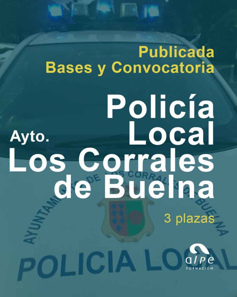 Publicada nueva convocatoria: 3 plazas de Policía Local en Los Corrales de Buelna