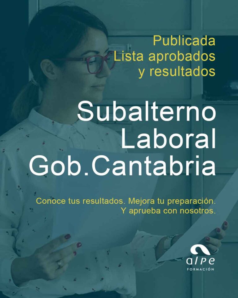 Resultados Subalterno Cantabria 2025: consulta la lista de aprobados del ejercicio eliminatorio