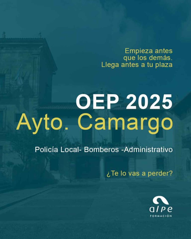 ¡Nuevas plazas en Camargo para Policía Local, Administrativo y Bombero Conductor!