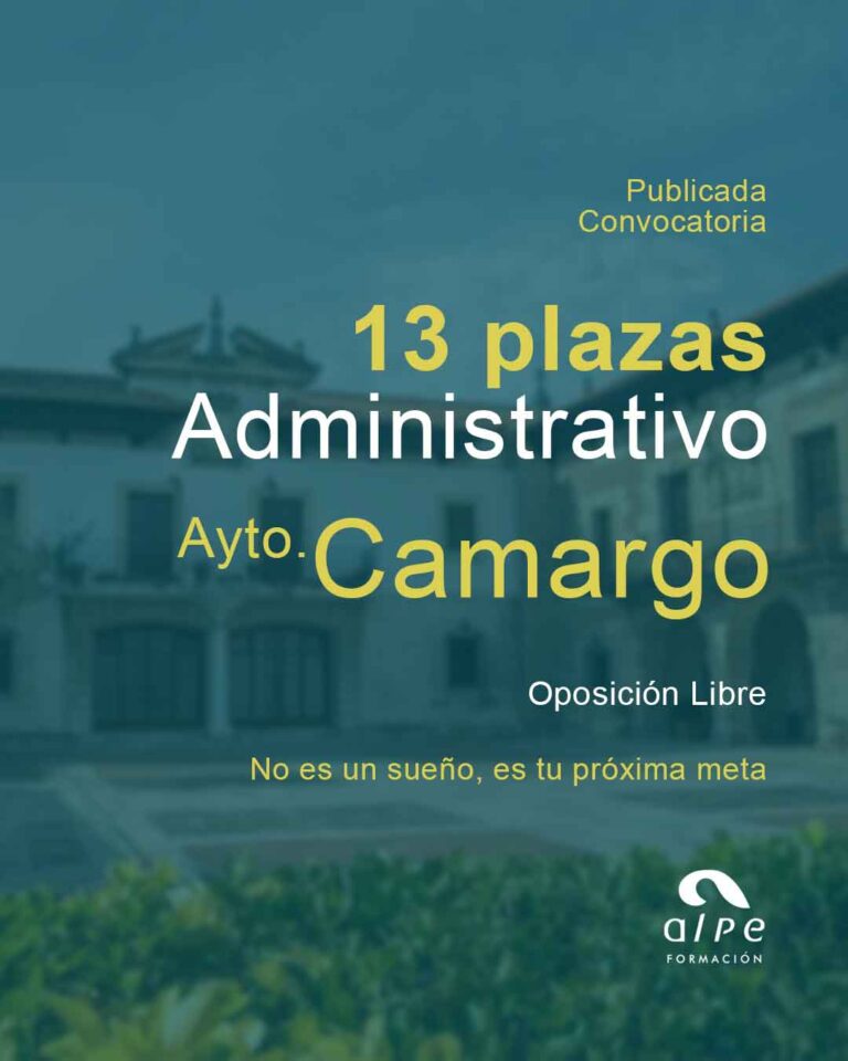 ¡13 nuevas plazas de Administrativo en Camargo por oposición libre!