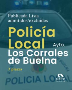 lista admitidos excluidos policía local Los Corrales de Buelna 2025