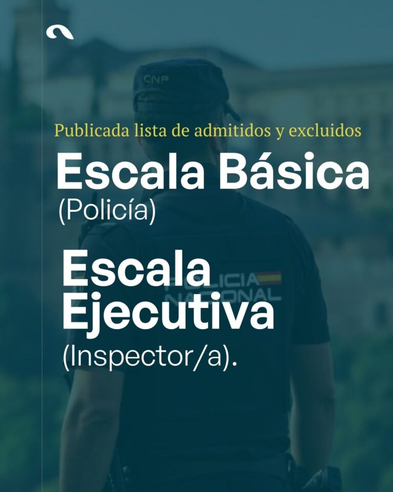 oposiciones Policía Nacional 2025 admitidos y excluidos