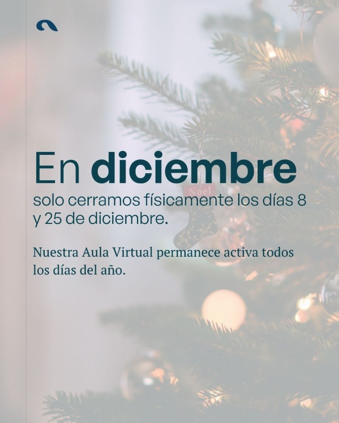 𝗡𝘂𝗲𝘀𝘁𝗿𝗮𝘀 𝗶𝗻𝘀𝘁𝗮𝗹𝗮𝗰𝗶𝗼𝗻𝗲𝘀 𝗳í𝘀𝗶𝗰𝗮𝘀 𝘀𝗼𝗹𝗼 𝗰𝗶𝗲𝗿𝗿𝗮𝗻 𝗲𝗹 𝟲 𝘆 𝟮𝟱 𝗱𝗲 𝗱𝗶𝗰𝗶𝗲𝗺𝗯𝗿𝗲