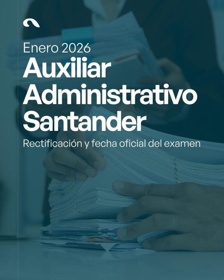 oposición auxiliar administrativo Santander enero 2026