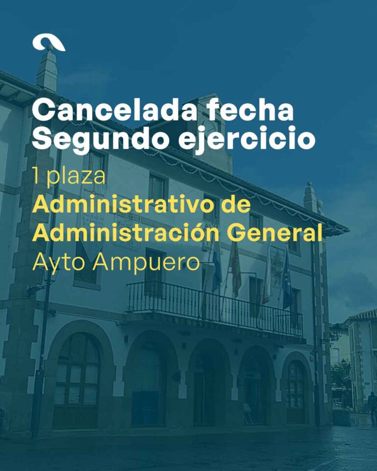 Cancelación segundo ejercicio Ampuero – Administrativo