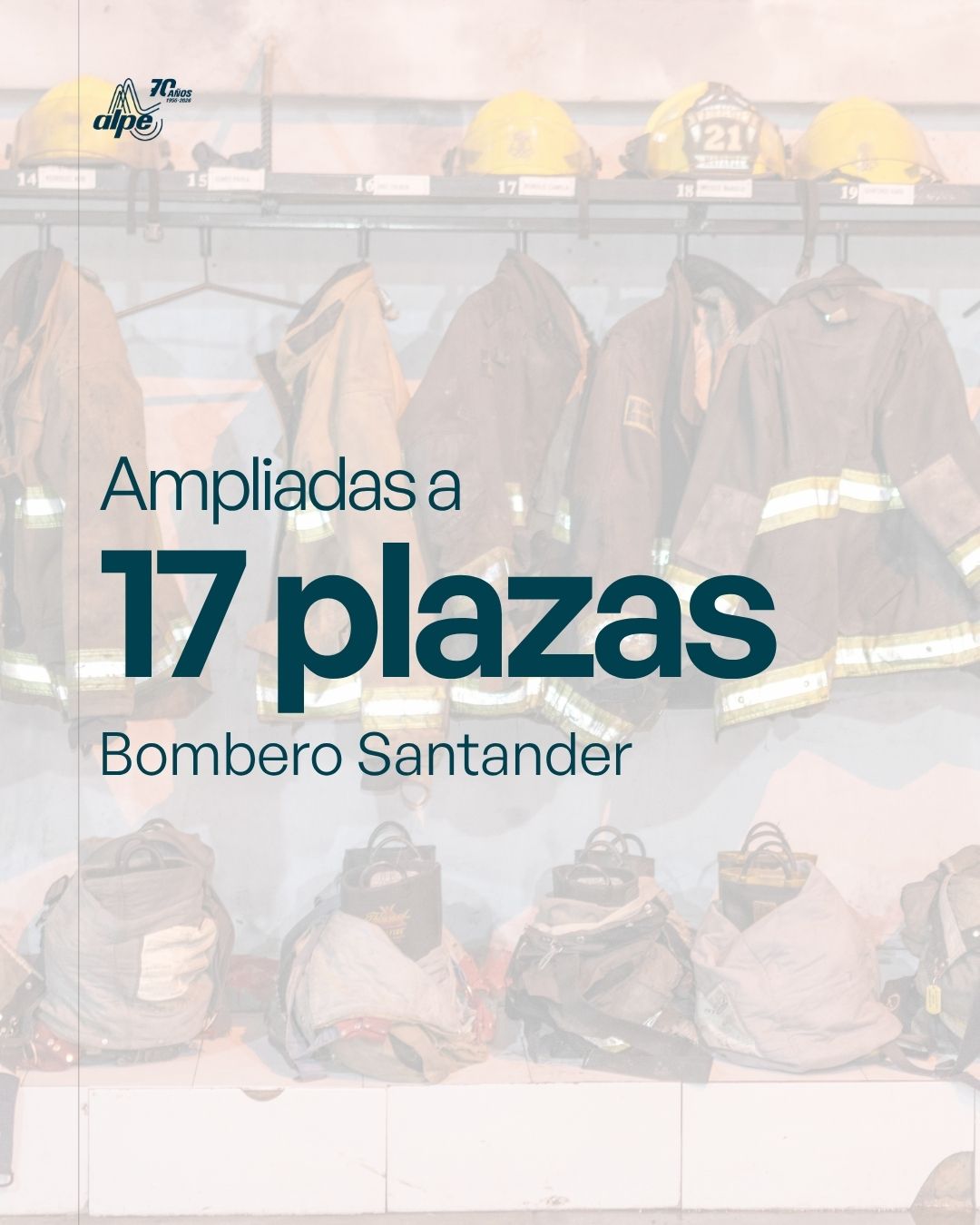Santander amplía a 17 las plazas de bombero en su oferta pública de empleo